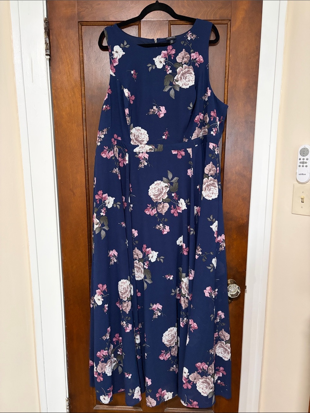 Torrid Navy Floral Sleeveless Maxi Dress